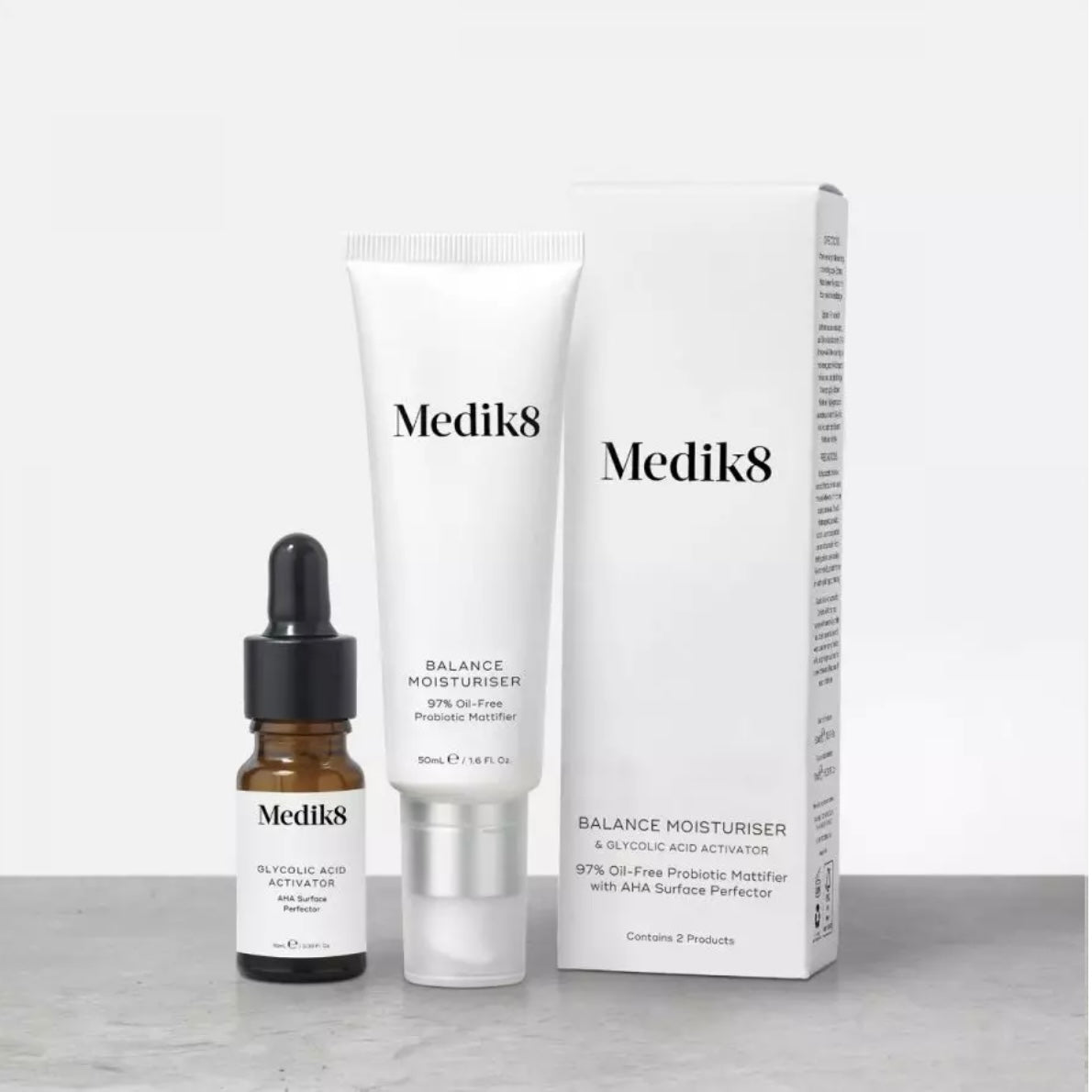 Balance Moisturiser & Glycolic Acid Activator | Medik8